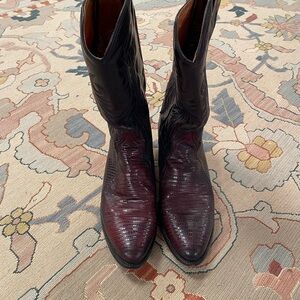 Dan Post Men's Deep Brown/Burgundy Western Boots